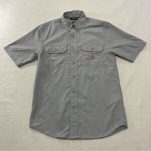 Carhartt Mens Force Relaxed Fit Lightweight Short-Sleeve Shirt Small Gray Vented